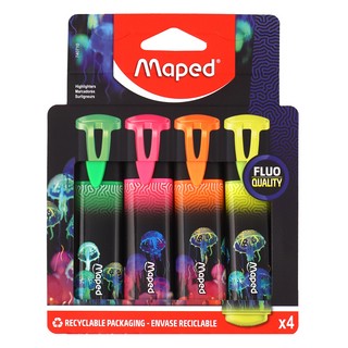 Набор текстовыделителей Maped 'Deepsea Paradise', 4 шт, 1-5 м...