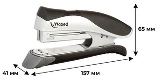 Степлер MAPED Ergologic N26, до 25 листов, черный 4