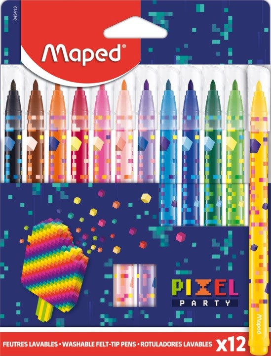 Фломастеры Maped PIXEL PARTY, 12 цветов