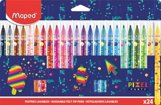 Набор фломастеров Maped 'Pixel Party', 24 цвета, 8 мм