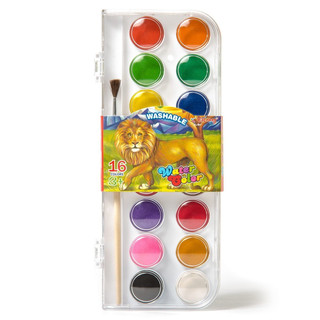 Акварель медовая Yalong 16 цветов, с кистью, Yalong.Watercolor-1