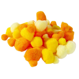 Декоративный материал Alingar: пушистые помпоны, 80 шт, 'Солнечные цвета' 2