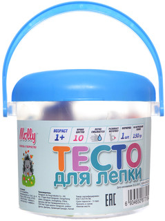 Масса для лепки Molly 10 цветов 1 формочка 1