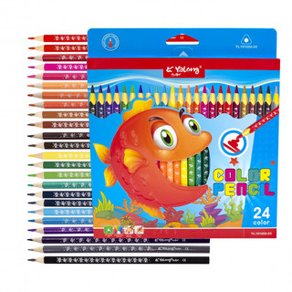Карандаши цветные 24 цвета, Yalong 'Подводный мир'