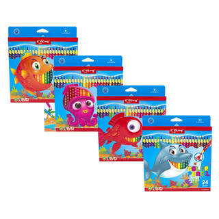 Карандаши цветные 24 цвета, Yalong 'Подводный мир' 4