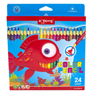 Карандаши цветные 24 цвета, Yalong 'Подводный мир' 5