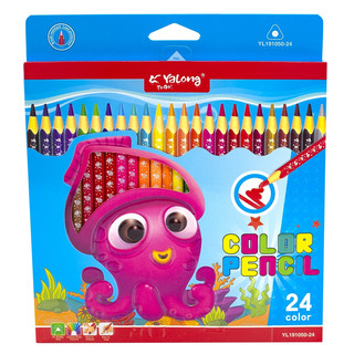 Карандаши цветные 24 цвета, Yalong 'Подводный мир' 6