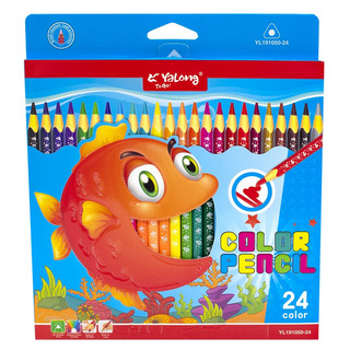 Карандаши цветные 24 цвета, Yalong 'Подводный мир' 7