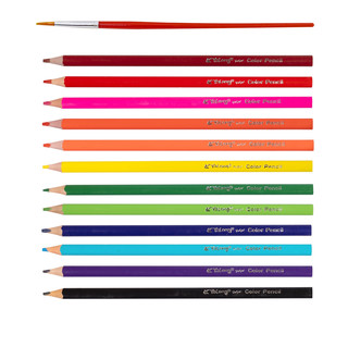 Карандаши цветные акварельные 18 цветов, Yalong 'Неоновые животные' с кистью 4