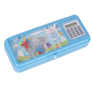 Пенал Alingar, пластик, детская игра на передней панели и мини калькулятор