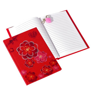 Подарочный блокнот в футляре с замочком 'Букет цветов' 2