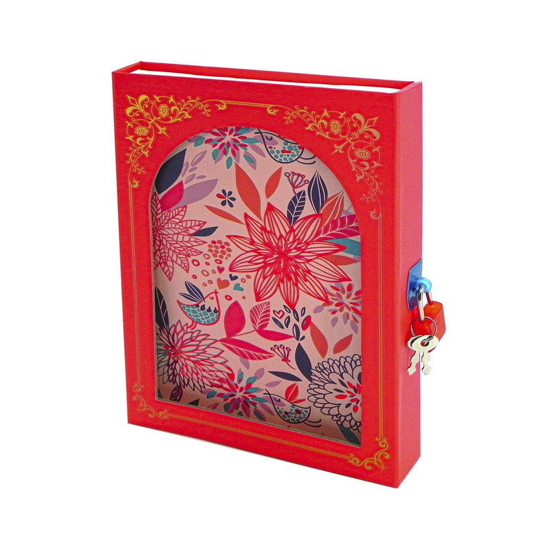 Подарочный блокнот в футляре с замочком 'Цветочная мозаика'