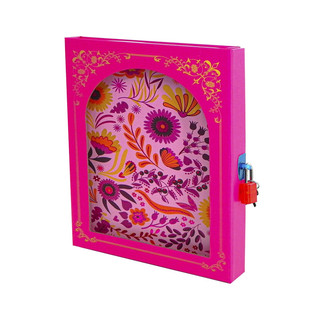 Подарочный блокнот в футляре с замочком 'Цветочная мозаика'