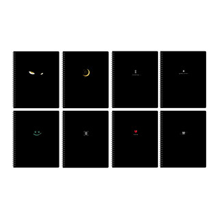 Тетрадь А5, 80 листов, клетка, на гребне BG 'In black', ассор...