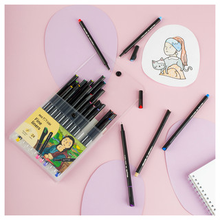 Набор капиллярных ручек MESHU 24 цвета, 0.4 мм