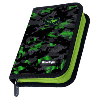 Пенал-книжка Berlingo 'Black and green', 1 отделение 1