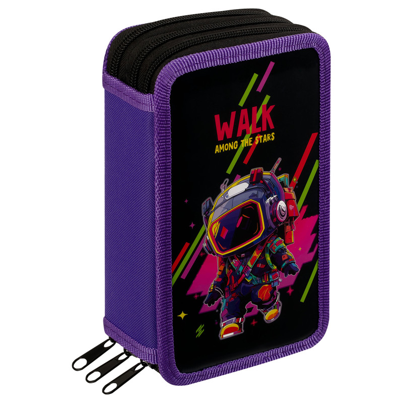 Пенал-книжка ArtSpace 'Space walk',  3 отделения