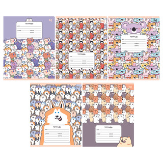 Тетрадь 12 листов, клетка, BG 'Grimace', ассорти. Цена за 1 шт.