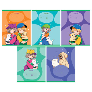 Тетрадь 12 листов, в линейку, BG 'Аниме', ассорти. Цена за 1 шт.