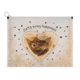 Папка с пластиковой застежкой А4 'Котики. Счастье' 1