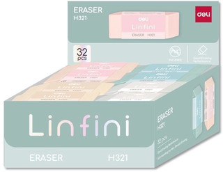 Ластик Deli EH321, ассорти. Цена за 1 шт. 2