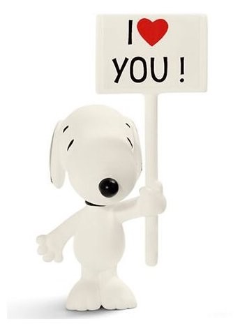 Schleich Фигурка Снупи с табличкой Я тебя люблю 22006