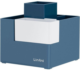 Подставка Deli Linfini, 6 отделений для письменных принадлежностей, синий