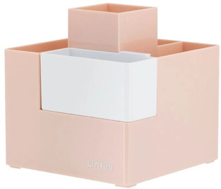 Подставка Deli Linfini, 6 отделений для письменных принадлежностей, розовый