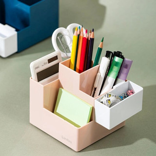 Подставка Deli Linfini, 6 отделений для письменных принадлежностей, розовый 4