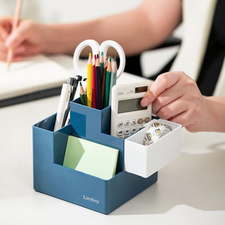 Подставка Deli Linfini, 6 отделений для письменных принадлежностей, зеленый 2