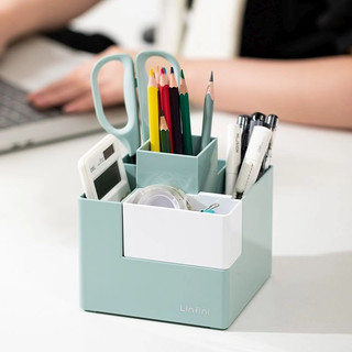 Подставка Deli Linfini, 6 отделений для письменных принадлежностей, зеленый 3