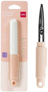 Ножницы Deli Linfini портативные, 125 мм, сталь, пластиковые ...