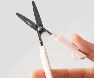 Ножницы Deli Linfini портативные 125 мм, сталь, пластиковые ручки, зеленый 2