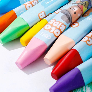 Восковые мелки Deli, 12 цветов, трехгранные, 75 мм 2