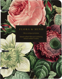 Тетрадь на кольцах beSmart 'Flora', А5, 120 листов в клетку, мягкая обложка