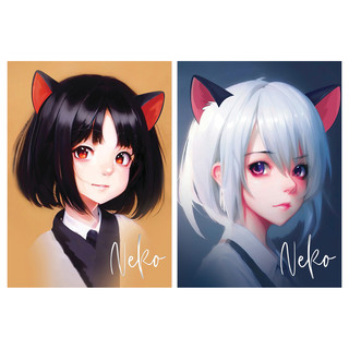 Блокнот А5, 50 листов, отрывной, MESHU 'Neko', ассорти. Цена ...