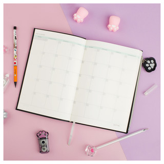 Ежедневник недатированный, А5, 136 листов, кожзам, MESHU 'Сat melody' 3