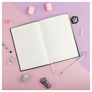 Ежедневник недатированный, А5, 136 листов, кожзам, MESHU 'Сat melody' 4