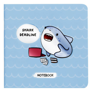 Записная книжка MESHU 'Shark deadline' А5, 40 листов, soft-touch ламинация