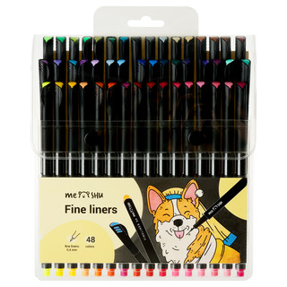 Набор капиллярных ручек MESHU 48 цветов, 0.4 мм, студийная ко...