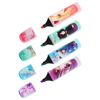 Текстовыделители 4 цвета, MESHU 'Neko', пастельные цвета, 1-5 мм 2