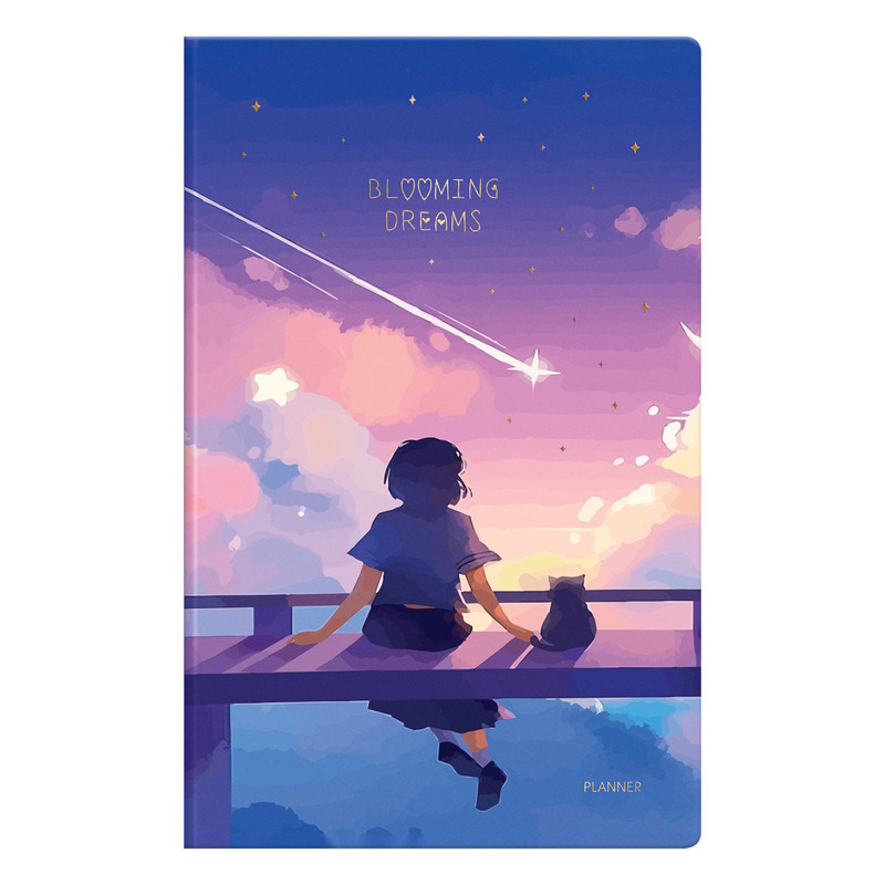Планер недатированный, 32 листа, 135х210мм, MESHU 'Blooming dreams'