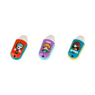 Точилка пластиковая с ластиком MESHU 'Anime', 1 отверстие, ас...