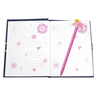 Подарочный блокнот в футляре 'Акула с коктейлем' на замочке, с ручкой 3