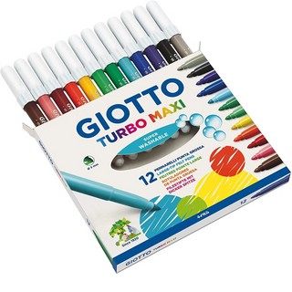 Набор фломастеров Fila Giotto 'Turbo Maxi' 12 цветов, утолщенные 3