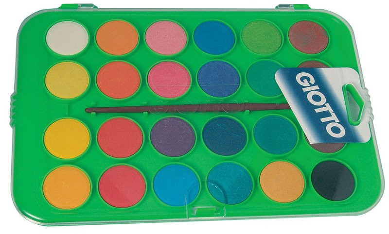 Набор акварели Fila 'Giotto' 24 цв + кисть в пластиковом пенале