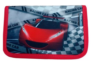 Пенал-книжка Belmil Красная машина с двумя откидными клапанами