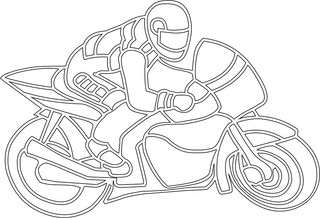 Песочный трафарет Гонщик, А4, артикул РП229