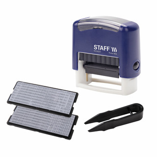 Штамп самонаборный 4-строчный STAFF, оттиск 48х18 мм, 'Printer 8052' 2