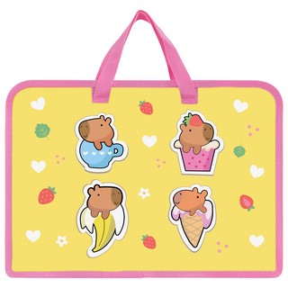 Папка на молнии с ручками 'Капибары' А4, 1 отделение, пластик, Юнландия 2